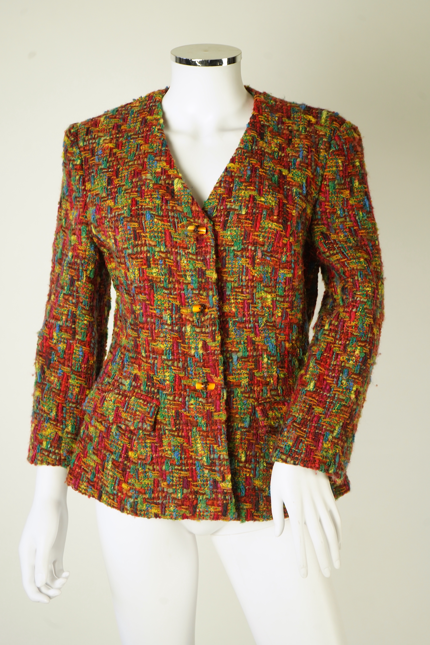 A Kenzo multi colour woollen jacket Size 10